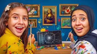 حولنا منزلنا لأكبر متحف رسم في العالم 🎨رد فعل بابا صدمني 💔😱