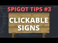 Spigot Basics EASY CLICKABLE SIGNS for Spigot Plugins