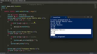 program to print Transpose Matrix in java java program