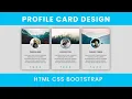 Profile Card Design using Bootstrap Bootstrap Cards