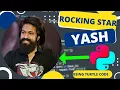 Rocking Star Yash Using Python Turtle Code Python Programming Hub