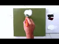 Winter Lake Easy Monochrome Acrylic Landscape Painting Tutorial Step-by-Step