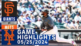 Mets vs Giants 2024 NY Mets Highlights SNY