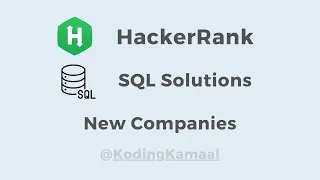 New Companies HackerRank SQL Solution
