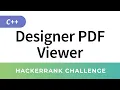 HackerRank C Algorithms Designer PDF Viewer solution Implementation