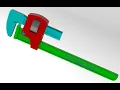 how to assemble a pipe wrench in solidworks