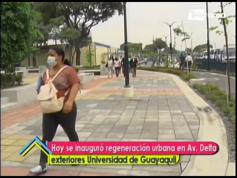 Hoy se inauguró regeneración urbana de Av. Delta exteriores Universidad de Guayaquil