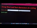 Swap first and last characters of a string by Html and javascript Kausik Paul