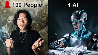 100 People design CHARACTERS VS AI
