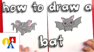 how to draw a cartoon bat