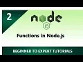 Node js Tutorial 2 - Functions in NodeJs