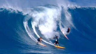 First XL Swell of 2026 Season at Waimea Bay Huge Waves 4K Raw Surf