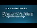 Difference between Delete Truncate and Drop statement and which is the fastest one
