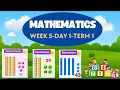 TERM 1 GRADE 1 MATHEMATICS WEEK 5 DAY 1