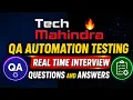 Tech Mahindra QA Automation Testing Interview Q A