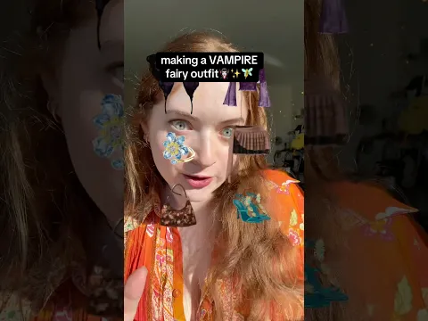 Making a VAMPIRE Fairy Outfit🧛🏻‍♀️✨🧚 #youtubeshorts #vampire #fairy #trending #filter