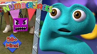 Even More Shapes! 🔴🟦 Numberjacks FULL Episode Compilation | 50+ Mins