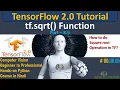 15 Get Square Root of Tensors using tf sqrt math function TensorFlow 2 0 Python Tutorial DL ML