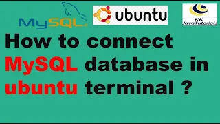 How to connect MySQL database in ubuntu terminal Accessing MySQL Database from Linux