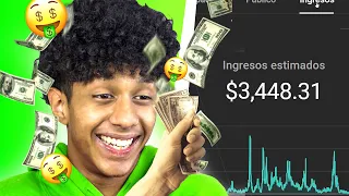 La Cantidad de DINERO Que Hice Con Mi VIDEO MAS VISTO!