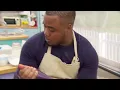 Val drops her biscuits but still offers them to the judges