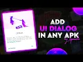 Add Custom UI Dialogs to ANY Android App 2025 MT Manager Tutorial - No Coding Needed