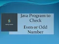 Java Program to Check Even or Odd Number
