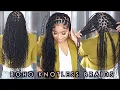 DIY Waist-Length Boho Knotless Braids LIKE THE BRAID SHOP