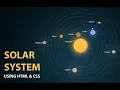 Solar System of Galaxy Animation Pure CSS and HTML Solar System Animation CSS