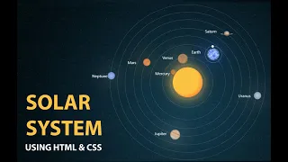 Solar System of Galaxy Animation Pure CSS and HTML Solar System Animation CSS