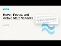 Tailwind CSS - Web development basic Series Hover Focus and Active State Variants