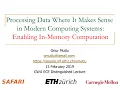 Onur Mutlu - GWU ECE Distinguished Lecture Enabling In-Memory Computation