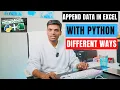 How To Append Data To Existing Sheet Using