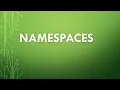 Namespaces A Tour of C The Basics