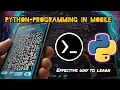 PYTHON ON MOBILE PHONE WITH TERMUX easier to learn python auracodes