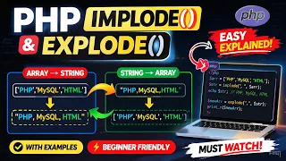 PHP implode vs explode Easy Explanation Examples