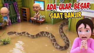 Ada Ular Besar saat Banjir Banjiran di Rumah Upin ipin , Kak Ros kaget ! GTA Lucu