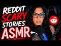 ASMR Whispering Gum Chewing While Reading Scary Reddit Stories