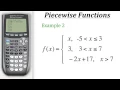 TI Calculator Tutorial Graphing Piecewise Functions