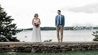 A hurricane at The Contended Sole Wedding New Harbor Maine