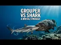 Grouper vs Shark A Brutal Underwater Struggle