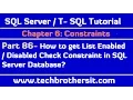 How to get List of Enabled Disabled Check Constraint in SQL Server Database-SQL Server P86