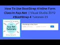 How to use bootstrap 4 inline form class in asp net visual studio 2019 4 tutorials 23