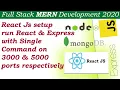 React Js installation Run React Express Concurrently Mongo db Express React Node Js L-13