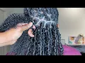 STEP-by - STEP VERY DETAILED BUTTERFLY LOCS TUTORIAL THUMB METHOD Using spring twist hair