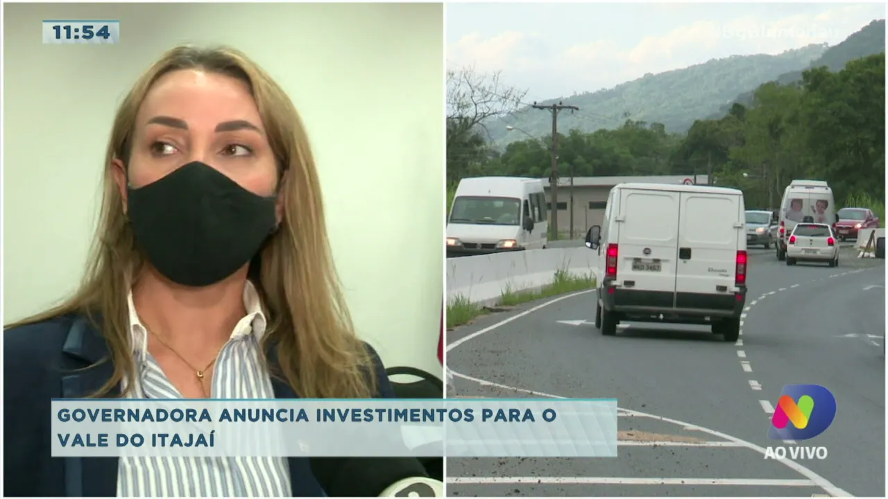 Governadora Daniela Reinehr anuncia investimentos no Vale do Itajaí