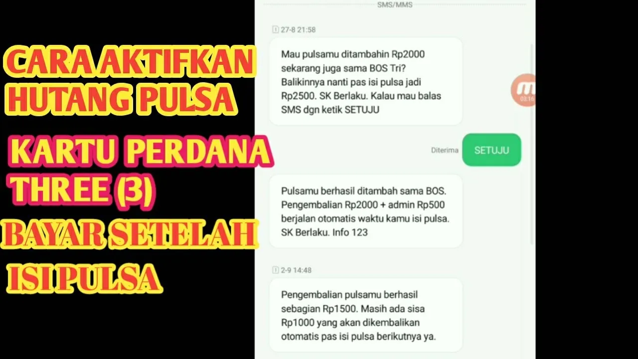 Cara Mengatasi Tidak Bisa Meminjam Pulsa di Kartu Tri| Auto Work. 