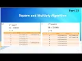 CSS 23 Squqre and Multiply Algorithm Base e mod n Exponent Calculation