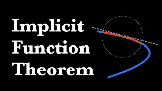The implicit function theorem Math 32AH bonus lecture