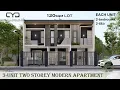 Project A 3-UNIT TWO STOREY APARTMENT 120SQM LOT MODERN HOUSE SMALL HOUSE DESIGN